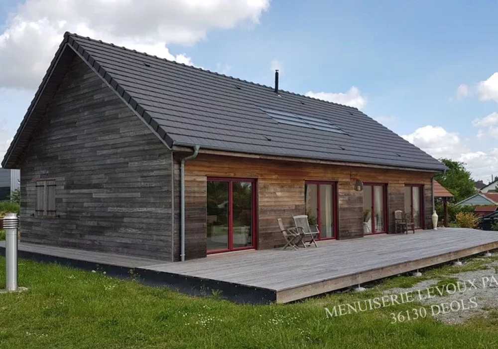 Réalisation de maison ossature bois par l'entreprise LEVOUX Pascal, menuisier à Châteauroux