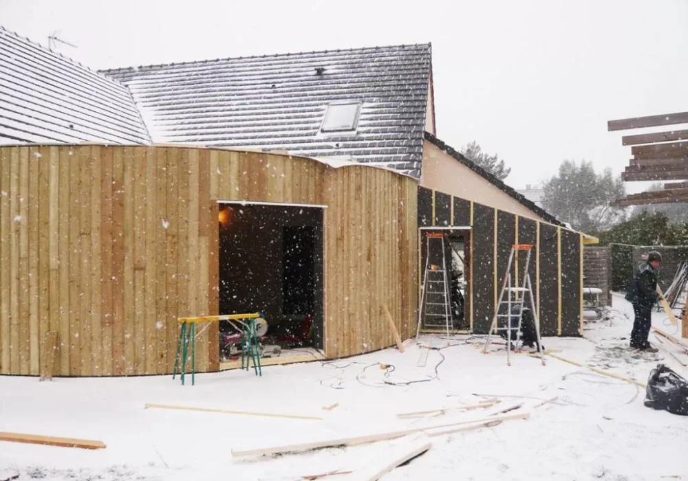 Réalisation de maison ossature bois par l'entreprise LEVOUX Pascal, menuisier à Châteauroux